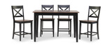 À La Carte Counter Table And 4 Stools - Black thumbnail 2