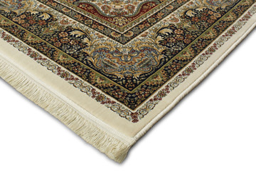 Masterpiece Medallion Ivory Area Rug - 5′3″ X 7′6″