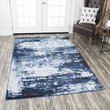 Panache Wave Blue Area Rug - 5′3″ X 7′6″ thumbnail 3