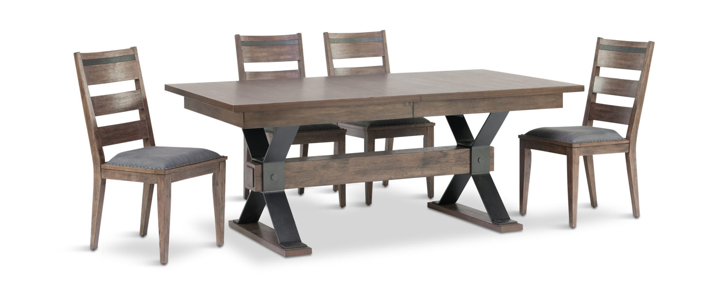 Sonoma Road Trestle Table With 4 Chairs Hom Furniture