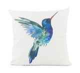 18″ Blue Hummingbird Pillow thumbnail 2