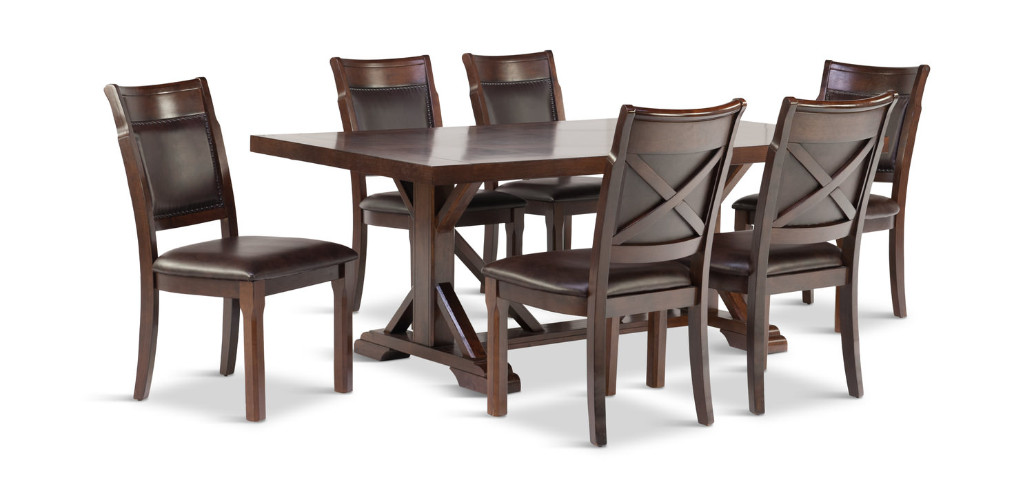 woodsman table and 6 side chairs