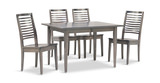 Eagle Mountain Dining Table And 4 Ladderback Chairs - Grey thumbnail 1