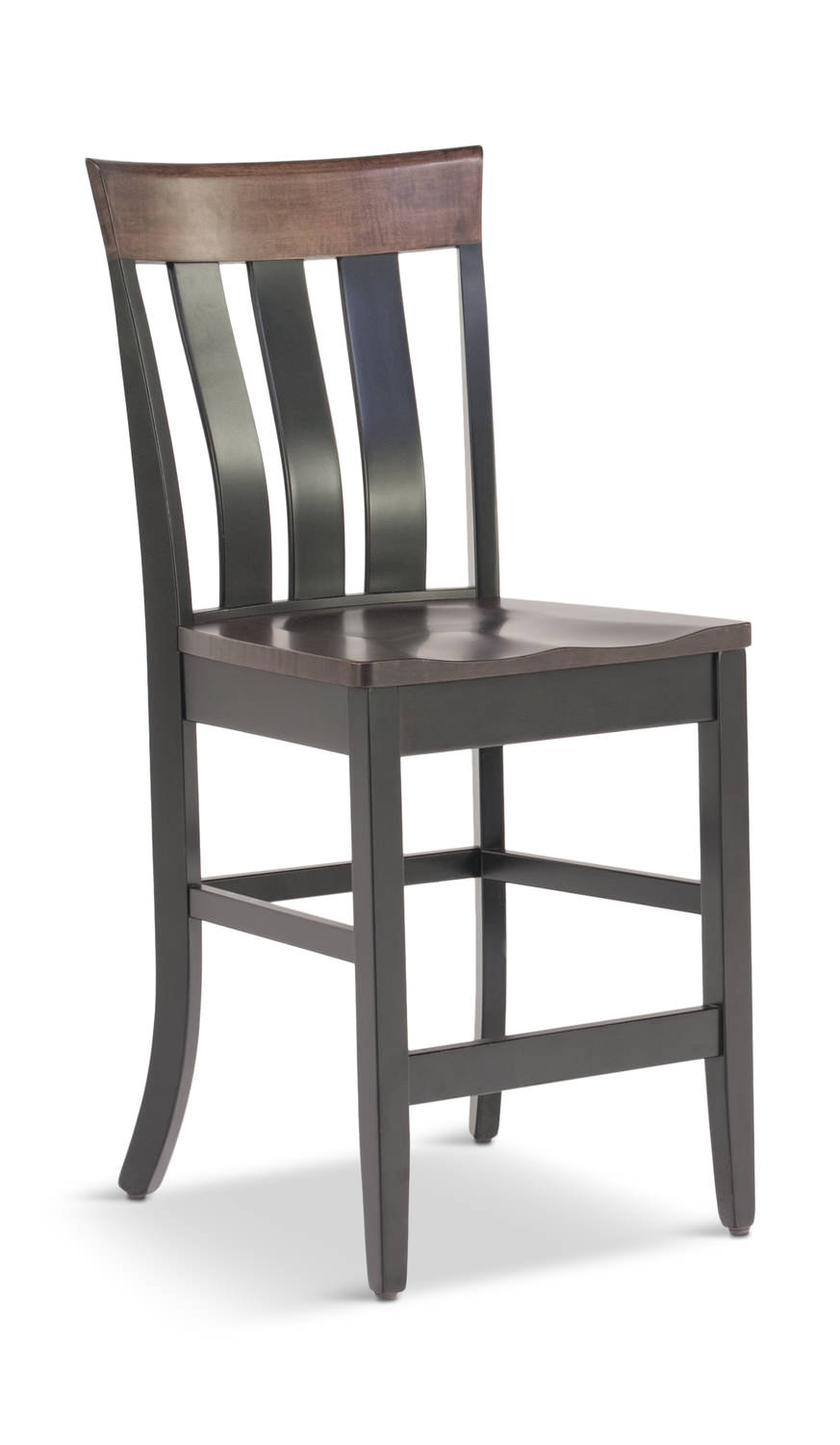 Eleanor slat back wood online swivel counter stool