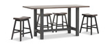 Boulder Creek Pub Table With 4 Saddle Seat Stools thumbnail 1