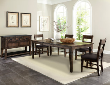 Homestead Leg Table With 4 Dining Chairs