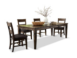 Homestead Leg Table With 4 Dining Chairs thumbnail 1