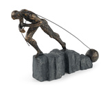 Man Ball & Chain Sculpture