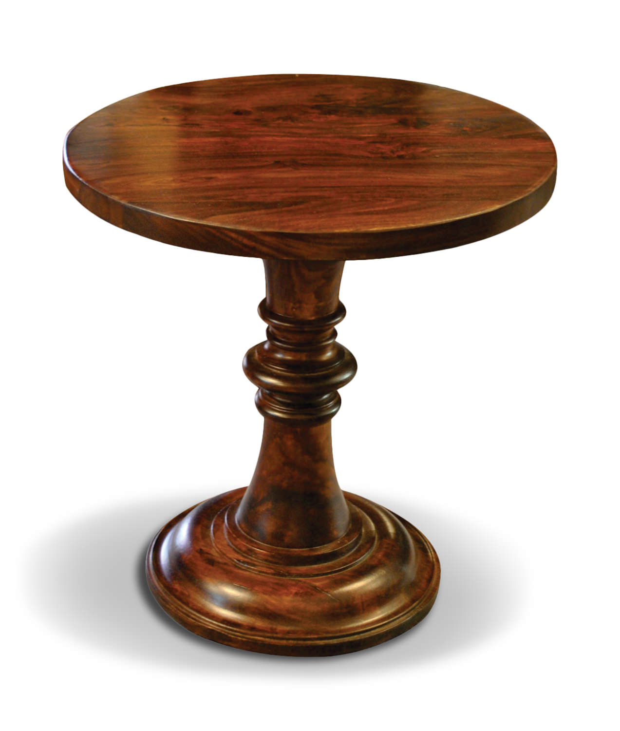 Small Wood Tall Table  Tall Medium Brown Pedestal Accent Country Style  Small Wooden End Table