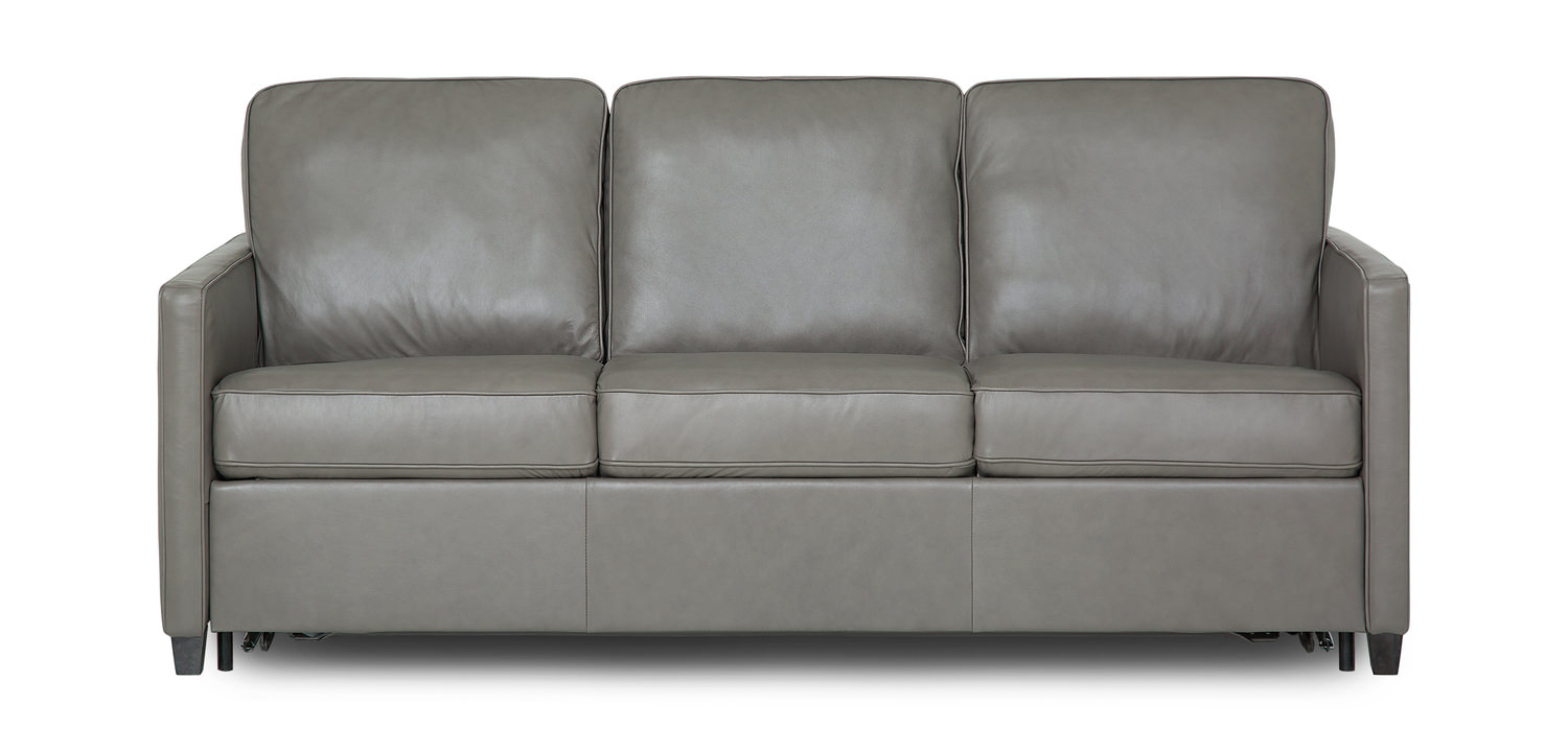 Leather full outlet size sleeper sofa