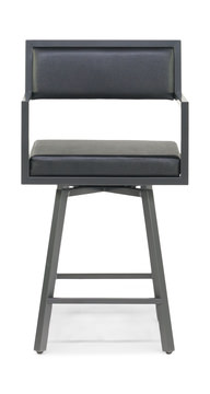 Ginger Pewter Swivel Counter Stool