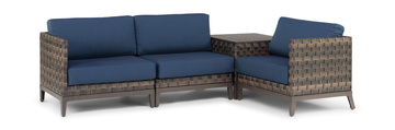 image Lennox 4 Piece Modular Wicker Sectional