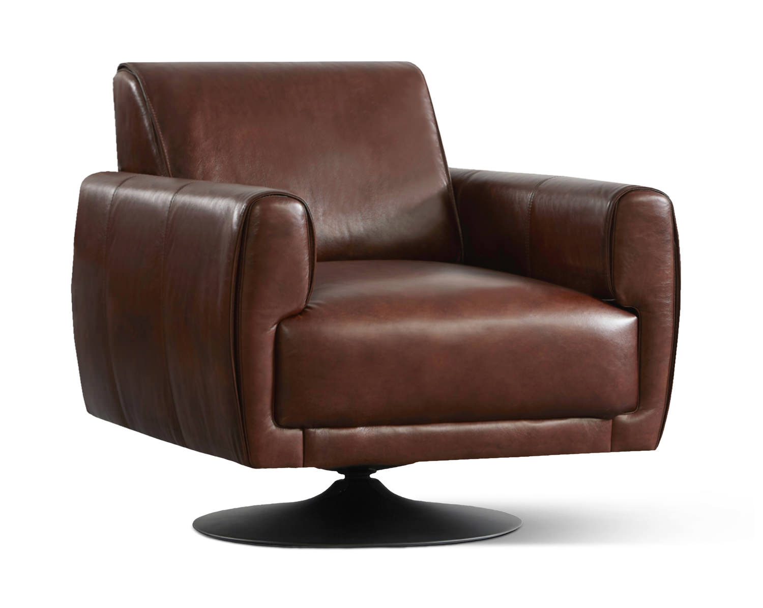 Cole Rye Brown Leather Swivel Chair Sam S Club