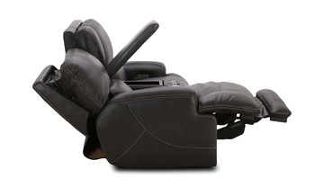 Valeur Leather Power Reclining Loveseat With Console