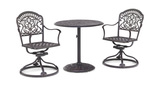 Tuscany 3 Piece Swivel Bistro Set thumbnail 1