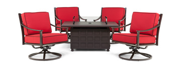 image Summit 5 Piece Fire Table Set - Rectangle