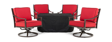 Summit 5 Piece Fire Table Set - Rectangle