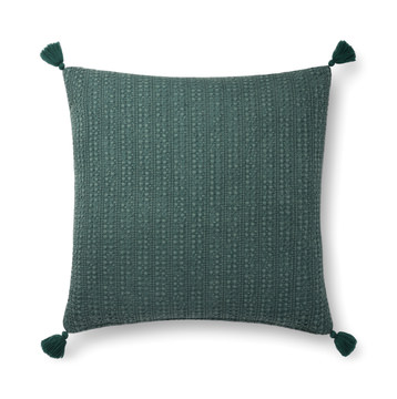 image 22″ Green Tassel Pillow