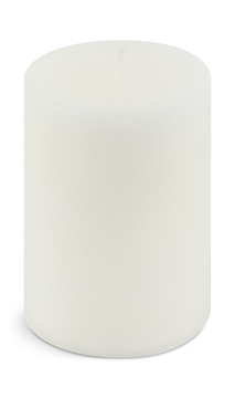 White Frost 2 Tone Pillar Candle - Small