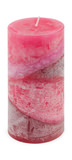 Pink Winter Woods Zigzag Pillar Candle - Medium thumbnail 1