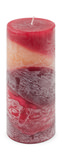 Red Cinnamon Apple Zigzag Pillar Candle - Large thumbnail 1