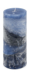 Purple Silver Zigzag Pillar Candle - Large thumbnail 1