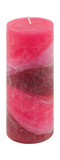 Pink Winter Woods Zigzag Pillar Candle - Large thumbnail 1