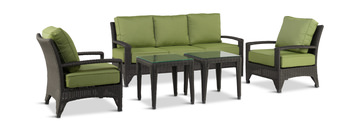image Parkside 5 Piece Wicker Porch Set
