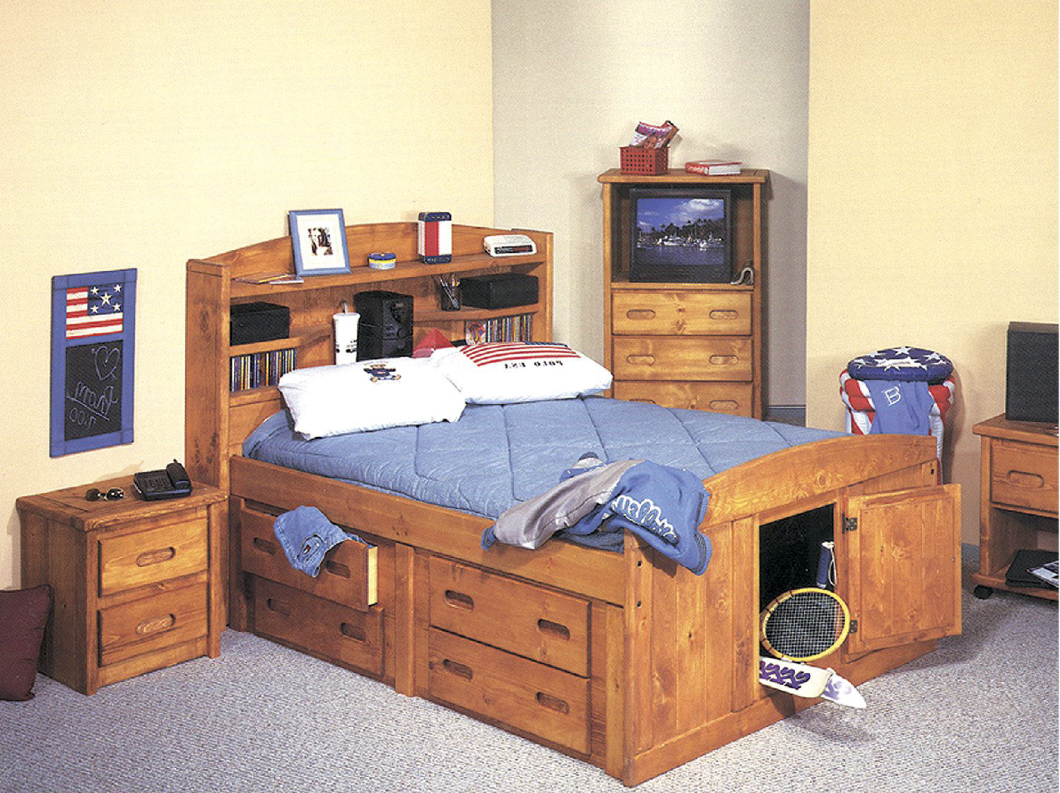 Bunkhouse Palomino Captains Bed With 2 Under Bed Storage Units