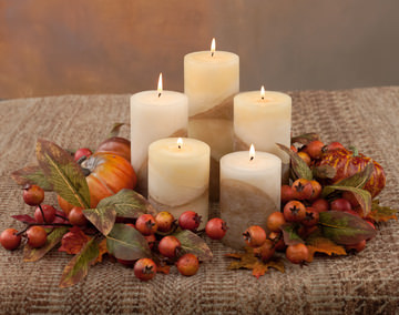 Beige Vanilla Cinnamon Pillar Candle - 4″