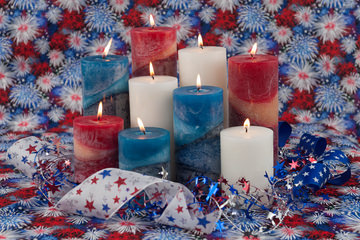 Pink Winter Woods Zigzag Pillar Candle - Small