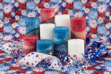 Pink Winter Woods Zigzag Pillar Candle - Small