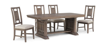 image Artisan Prairie Table With 4 Lattice Back Dining Chairs