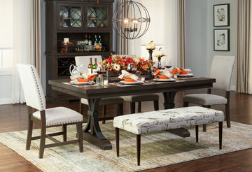 Natalie Dining Table With 4 Chairs And Bench