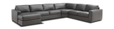 Roma 4 Piece Leather Modular Sectional - Left Side Chaise thumbnail 1