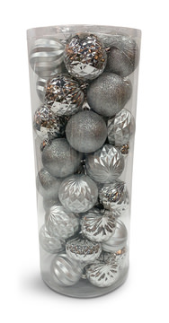 image 40 Piece Shatterproof Ornament Set - Silver