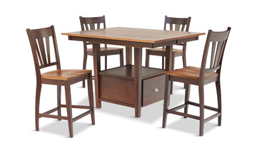 image Larkin Gathering Table With 4 Ensley Counter Stools