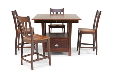 image Larkin Gathering Table With 4 Ensley Counter Stools