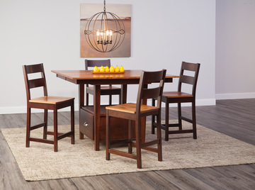 Larkin Gathering Table With 4 Taylor Counter Stools