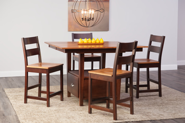 Larkin Gathering Table With 4 Taylor Counter Stools