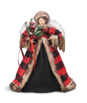 image 18″ Red/Black Plaid Angel