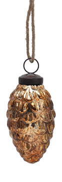 image 4″ Pinecone Ornament - Antique Gold