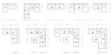 Roma 4 Piece Leather Modular Sectional - Left Side Chaise