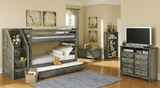 Laguna T/T Bunk Bed - Rustic Grey thumbnail 2