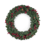 36″ Decorated Wreath With 100 Warm White LED Lights thumbnail 3