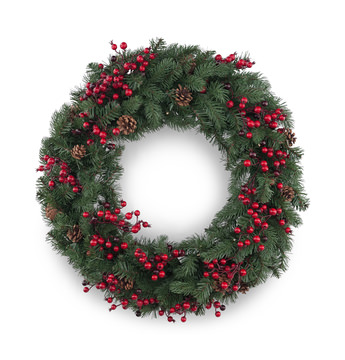 30″ Monterey Pine Decorated Wreath