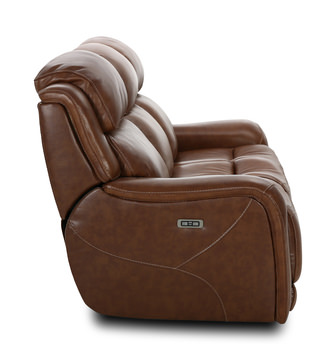Saddle Leather Power Reclining Sofa