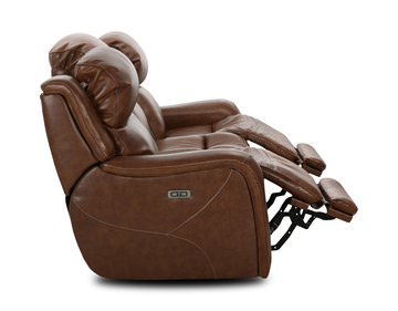 Saddle Leather Power Reclining Sofa