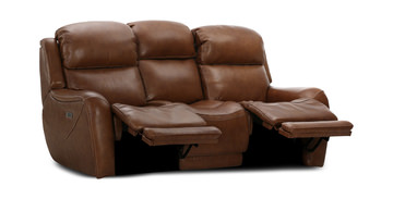 Saddle Leather Power Reclining Sofa