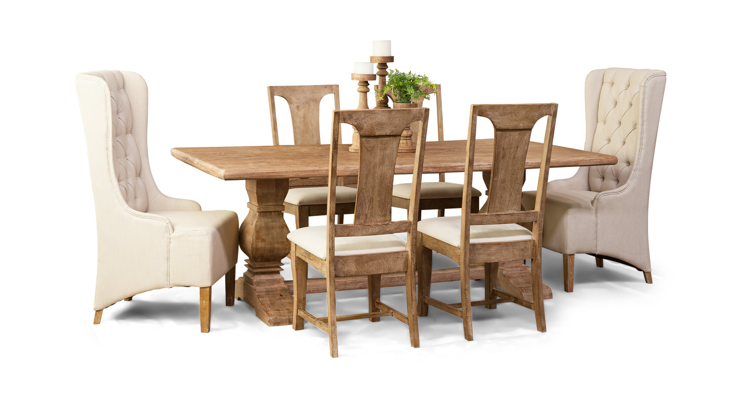 Felicia Dining Table With 4 Felicia Chairs 2 Hom Furniture